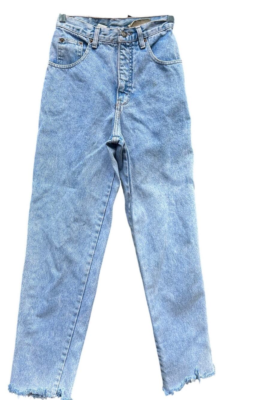 VINTAGE EXPRESS EXP jeans 90s acid wash finish raw hem Size 0/2